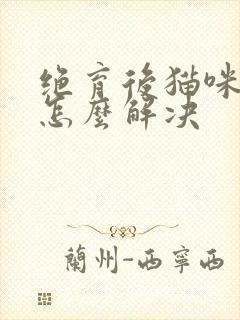 绝育后猫咪乱尿怎么解决