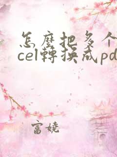 怎么把多个excel转换成pdf