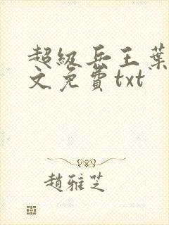 超级兵王叶谦全文免费txt