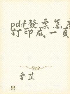 pdf发票怎么打印成一页2个