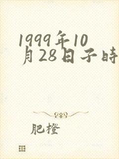 1999年10月28日子时生辰八字算命