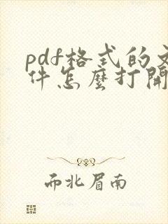 pdf格式的文件怎么打开