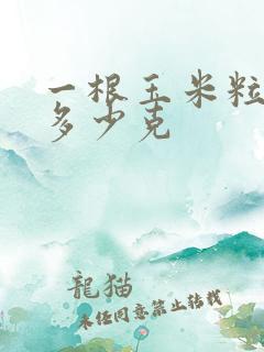一根玉米粒大概多少克