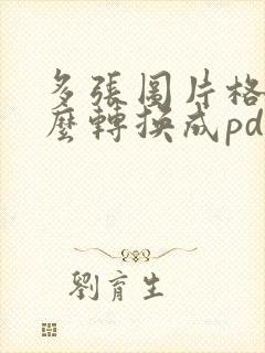 多张图片格式怎么转换成pdf