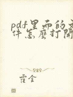 pdf里面的文件怎么打开