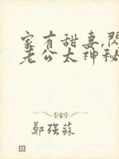 家有甜妻,闪婚老公太神秘