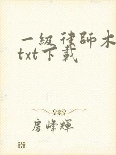 一级律师木苏里txt下载