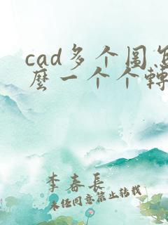 cad多个图怎么一个个转换成pdf