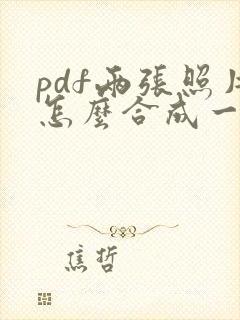 pdf两张照片怎么合成一页