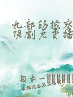 九部的检察官电视剧免费播放全集