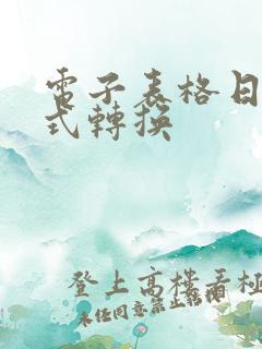 电子表格日期格式转换
