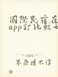 国际民宿在哪个app订比较好