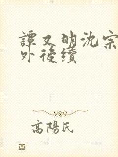 谭又明沈宗年番外后续