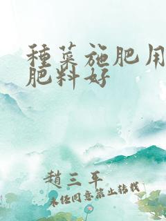 种菜施肥用什么肥料好