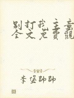别打我主意小说全文免费观看