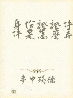 身份证证件扫描件是怎么弄