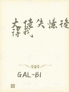 大佬失忆后只记得我