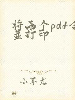 将两个pdf合并打印