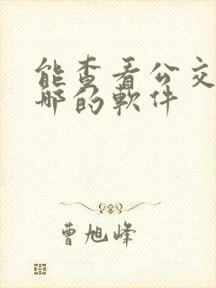 能查看公交车到哪的软件