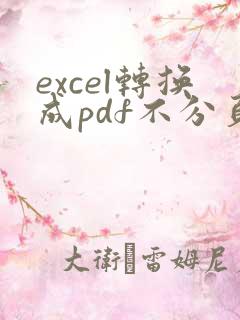 excel转换成pdf不分页