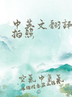 中英文翻译软件拍照