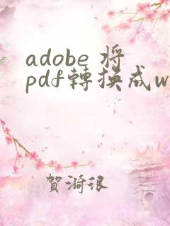 adobe 将pdf转换成word