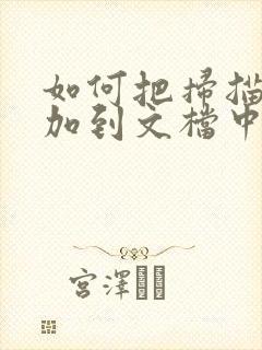 如何把扫描件添加到文档中
