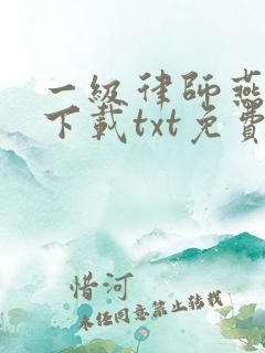 一级律师燕绥之下载txt免费下载