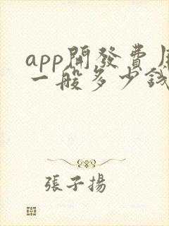 app开发费用一般多少钱
