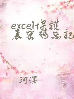excel保护表密码忘记了怎么办
