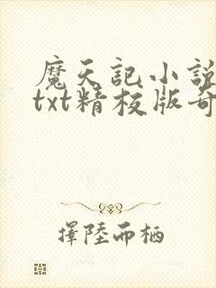 魔天记小说下载txt精校版奇书网