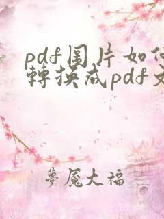 pdf图片如何转换成pdf文档