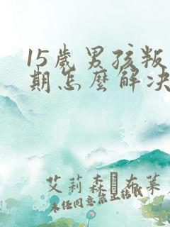 15岁男孩叛逆期怎么解决
