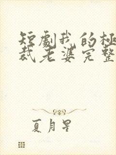 短剧我的极品总裁老婆完整版在线看完