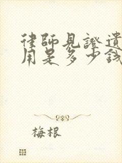 律师见证遗嘱费用是多少钱