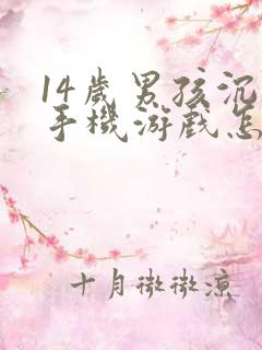 14岁男孩沉迷手机游戏怎么办