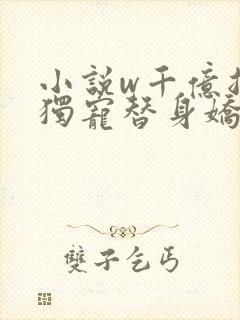 小说w千亿总裁独宠替身娇妻》