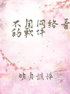 不用网络看小说的软件