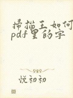 扫描王如何修改pdf里的字
