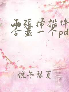 两张扫描件如何合并一个pdf