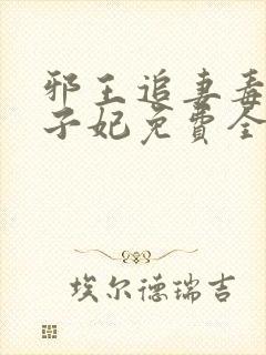 邪王追妻毒医世子妃免费全本阅读