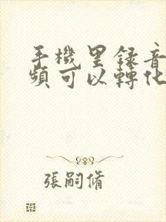 手机里录音的音频可以转化成文字吗