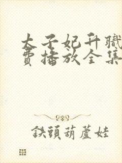 太子妃升职记免费播放全集