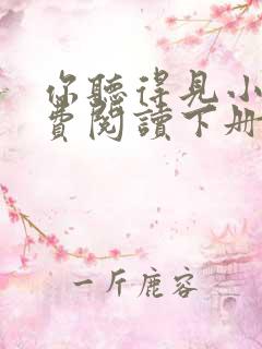 你听得见小说免费阅读下册全文