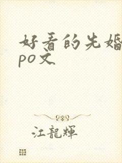 好看的先婚后爱po文