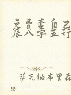 免费查自己的生辰八字五行