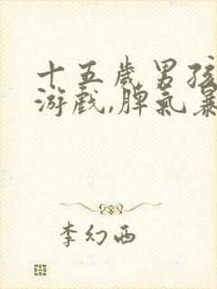 十五岁男孩沉迷游戏,脾气暴躁叛逆