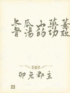 冬瓜山药薏米排骨汤的功效与作用