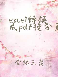 excel转换成pdf后分页了怎么办