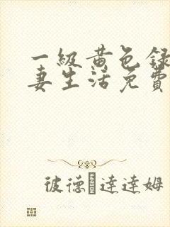 一级黄色录像夫妻生活免费看